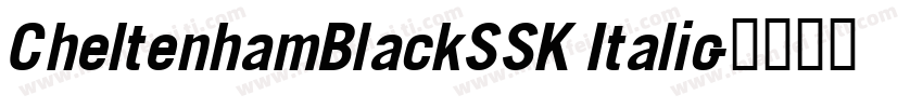 CheltenhamBlackSSK Italic字体转换
